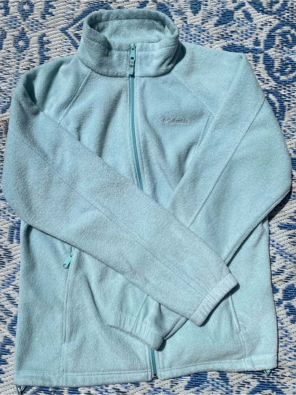 Columbia Pale Blue Full‑Zip Fleece Jacket